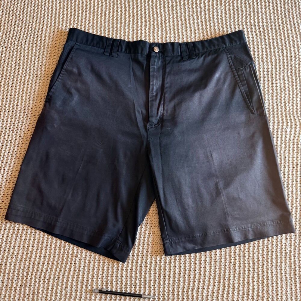 Callaway Golf Shorts Mens 38 Black Stretch Performance Flat Front Athletic